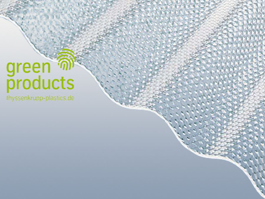green produkts Plexiglas® pro Terra 76/18 Wabe farblos
